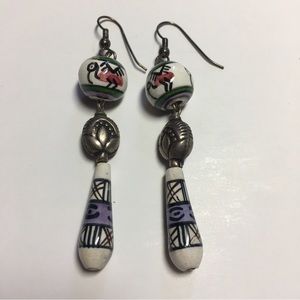 3/$15 Handmade Vintage Jewelry Beaded Earrings Never Worn